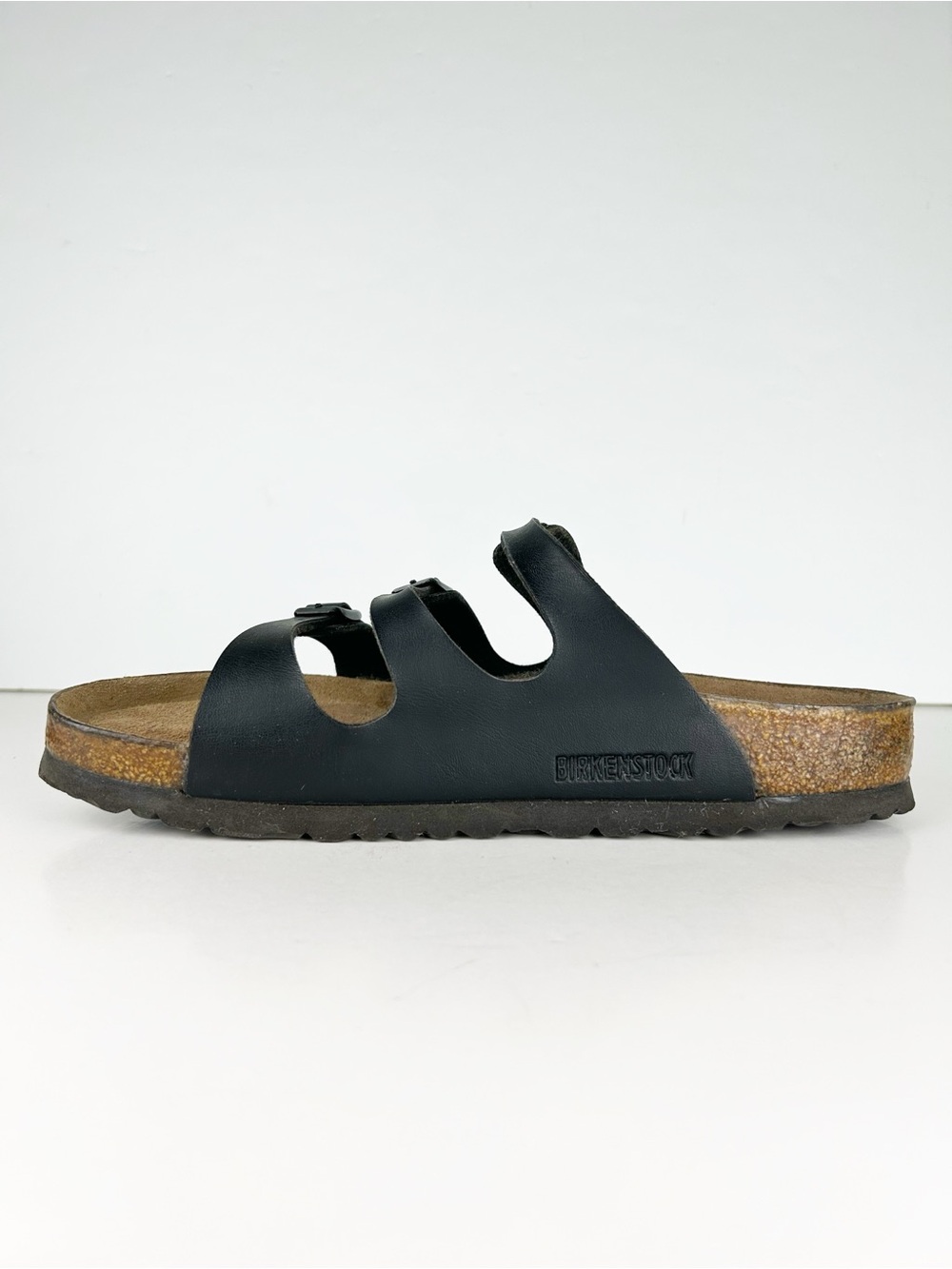 Birkenstock Florida Birko-Flor Three Strap Black Sandals EU 40 US 9 - Picture 8 of 13